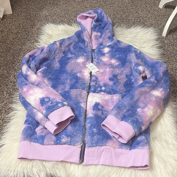 NWT Lands End Youth Husky Size XXL 18-20 Galaxy Tie Dye Pullover Hoodie - Picture 1 of 8